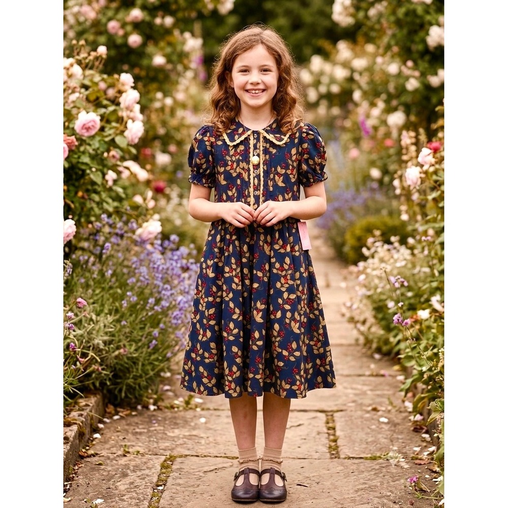 NEW Ivy City Mini Sophia dress in Holly Berry Size 9-10 holiday Christmas church